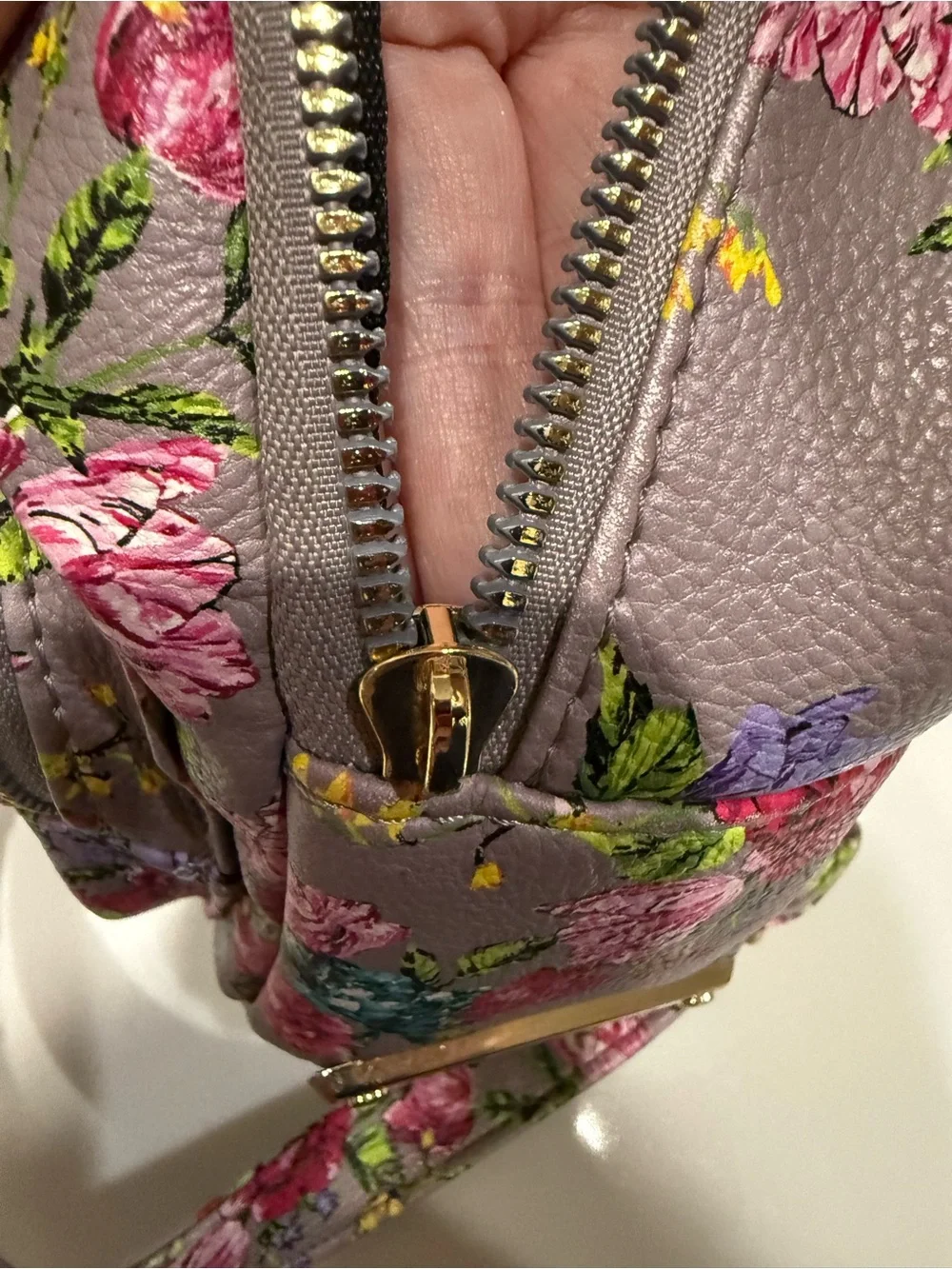 Kids Betsy Johnson Floral Puppy Mini Backpack - Pink Lavender